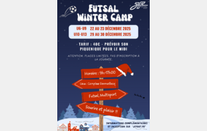 Noël 2025 - Stage Foot JF - Inscription et Renseignements pour les U10 à U13